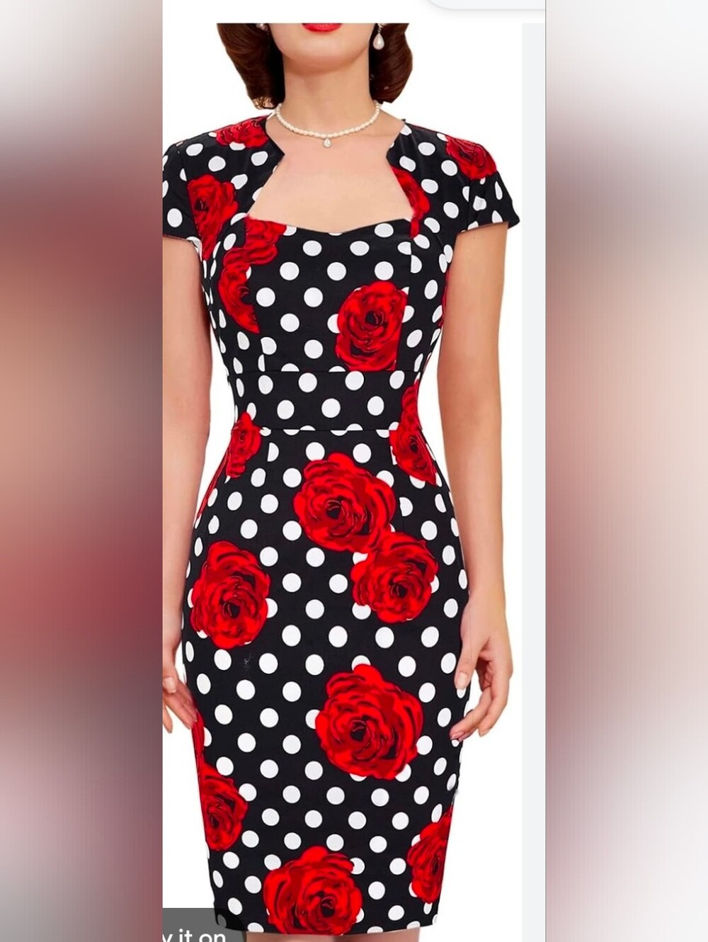 Grace Caren Vintage Style Pencil Dress